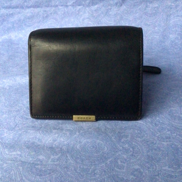 Coach Vintage small bifold leather Wallet  with zipper around change purse - Picture 10 of 12